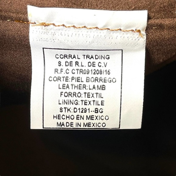 Corral Boots Shoulder Bag Brown Western Distressed Lamb Leather - Picture 11 of 15